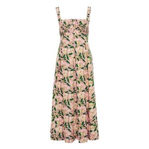 Agua by Agua Bendita Pink and Green Floral Dress